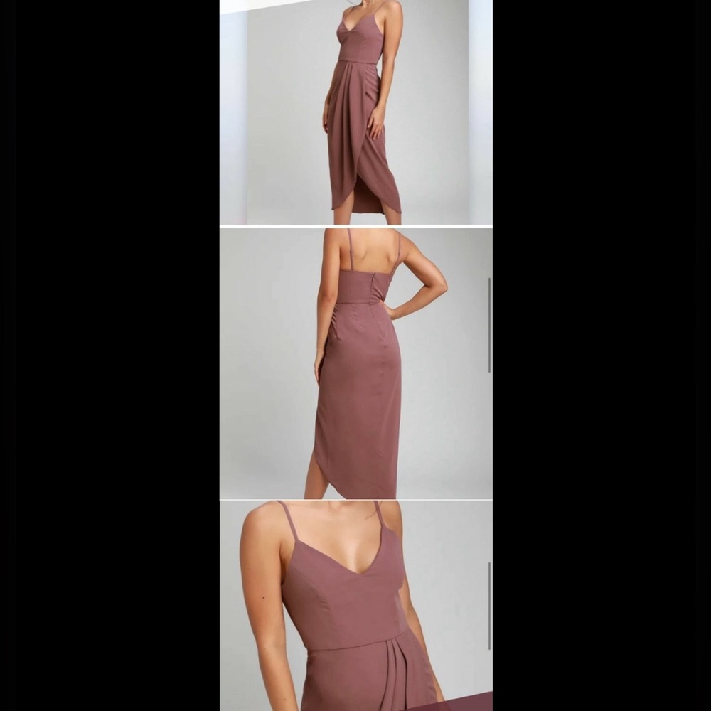 NWT Lulus mauve cocktail midi dress